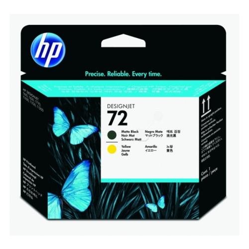 HP Trykknap sort mat / gul (C9384A / 72)