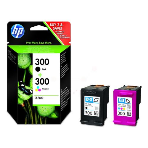 HP Blækpatron sort / farve (CN637EE / 300) (Doppelpak, multipack)