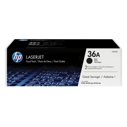 HP Toner sort (CB436AD / 36A) (Doppelpak)