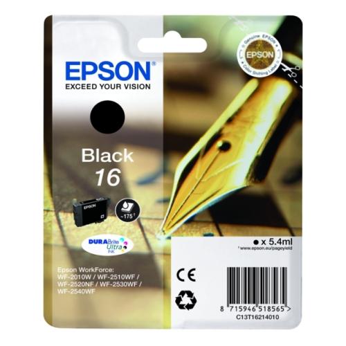 Epson Blækpatron sort (C13T16214010 / 16)