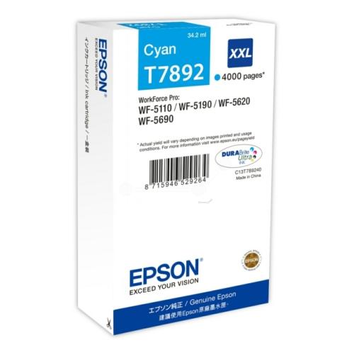 Epson Blækpatron cyan (C13T789240 / T7892XXL) (høj kapacitet)