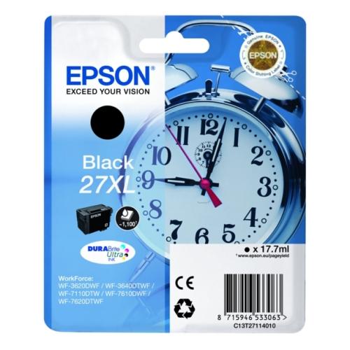 Epson Blækpatron sort (C13T27114010 / 27XL) (høj kapacitet)