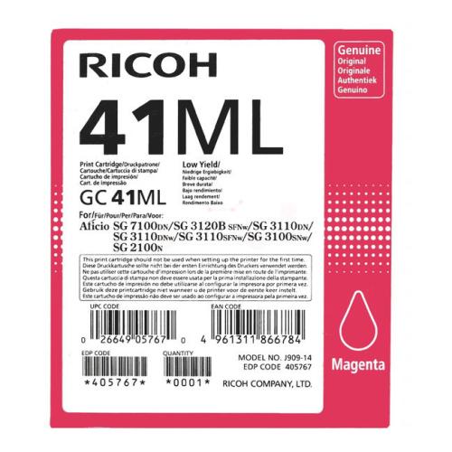 Ricoh Blækpatron magenta (405767 / GC41ML)