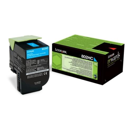 Lexmark Toner cyan (80C2HC0 / 802HC) (Return)