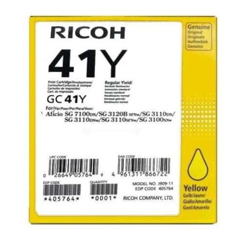 Ricoh Blækpatron gul (405764 / GC41Y)