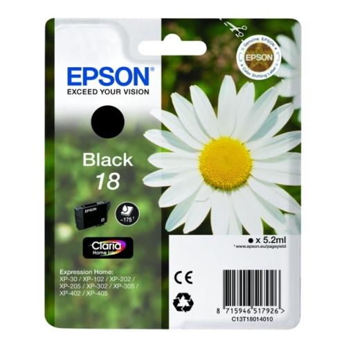 Epson Blækpatron sort (C13T18014012 / 18)