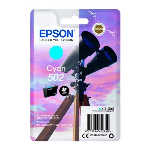 Epson Blækpatron cyan (C13T02V24010 / 502)