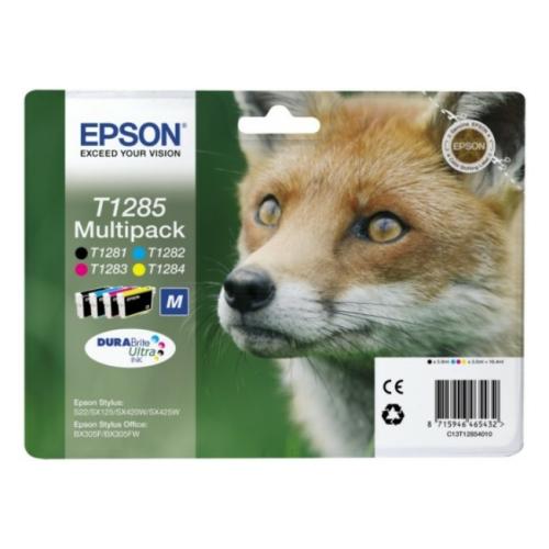 Epson Blækpatron sort / cyan / magenta / gul (C13T12854012 / T1285) (multipack)