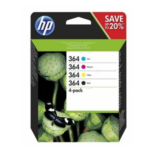 HP Blækpatron sort / cyan / magenta / gul (N9J73AE / 364) (multipack)