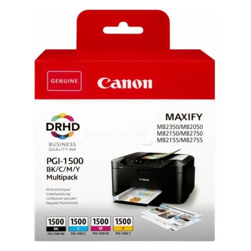 Canon Blækpatron sort / cyan / magenta / gul (9218B005 / PGI1500BKCMY) (multipack)