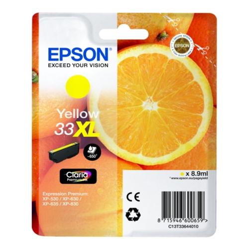 Epson Blækpatron gul (C13T33644012 / 33XL) (høj kapacitet)