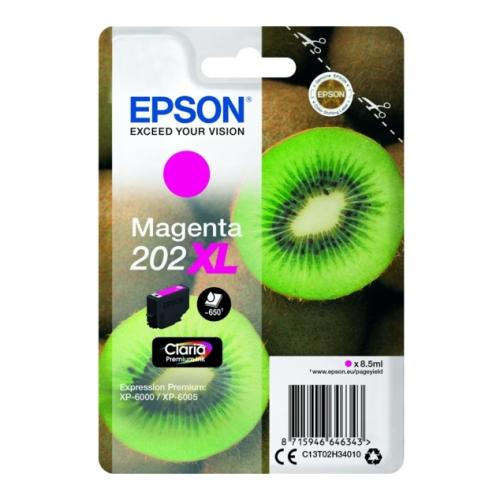 Epson Blækpatron magenta (C13T02H34010 / 202XL) (høj kapacitet)