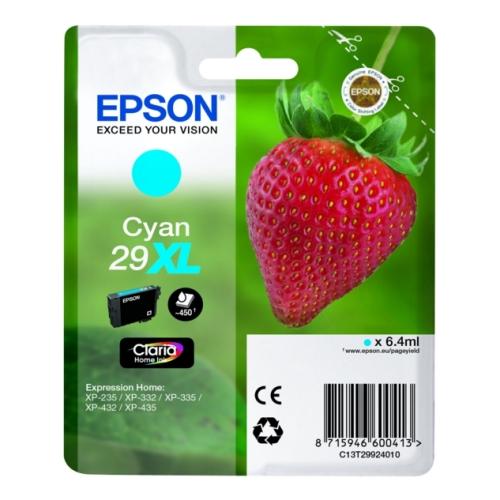 Epson Blækpatron cyan (C13T29924012 / 29XL) (høj kapacitet)