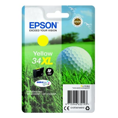 Epson Blækpatron gul (C13T34744010 / 34XL) (høj kapacitet)