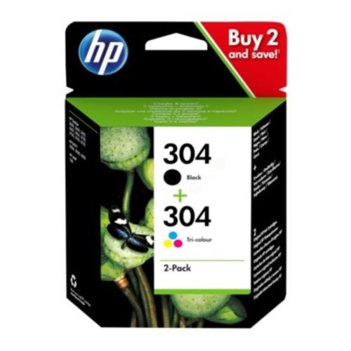 HP Blækpatron sort / farve (3JB05AE / 304) (Doppelpak, multipack)