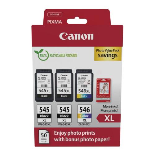 Canon Blækpatron sort / farve (8286B015 / PG545XL+CL546XL) (Doppelpak, multipack, høj kapacitet)