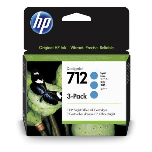 HP Blækpatron cyan (3ED77A / 712) (multipack)