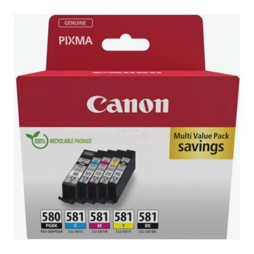 Canon Blækpatron sort / cyan / magenta / gul (2078C008 / PGI580CLI581) (multipack)