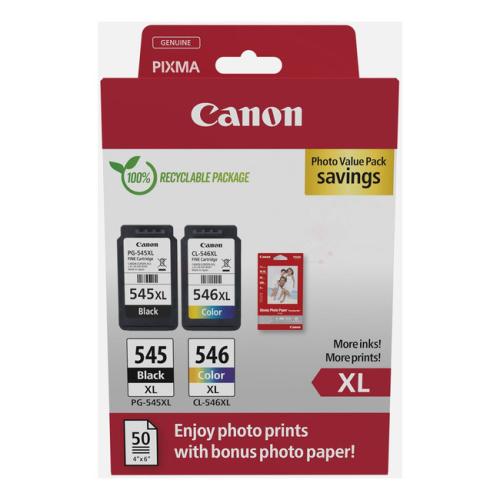 Canon Blækpatron sort / farve (8286B011 / PG545+CL546XL) (Doppelpak, multipack, høj kapacitet)