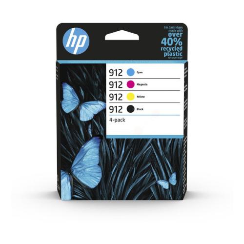 HP Blækpatron sort / cyan / magenta / gul (6ZC74AE / 912) (multipack)