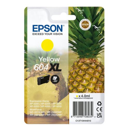 Epson Blækpatron gul (C13T10H44010 / 604XL) (høj kapacitet)