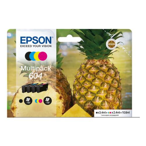 Epson Blækpatron sort / cyan / magenta / gul (C13T10G64010 / 604) (multipack)