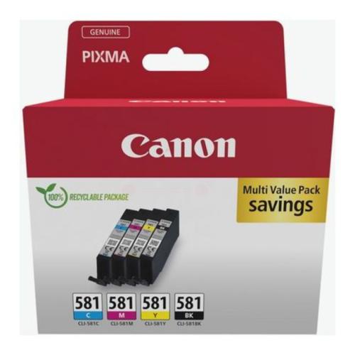 Canon Blækpatron sort / cyan / magenta / gul (2103C007 / CLI581) (multipack)