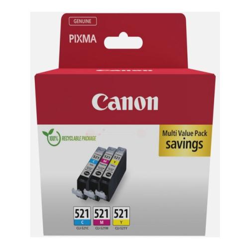 Canon Blækpatron cyan / magenta / gul (2934B015 / CLI521) (multipack)