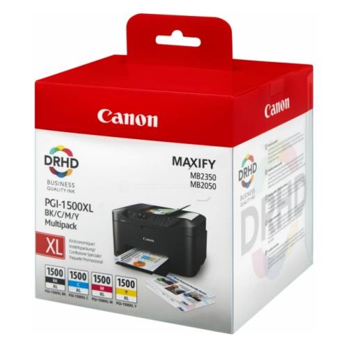 Canon Blækpatron sort / cyan / magenta / gul (9182B010 / PGI1500XLCMYBK) (multipack)