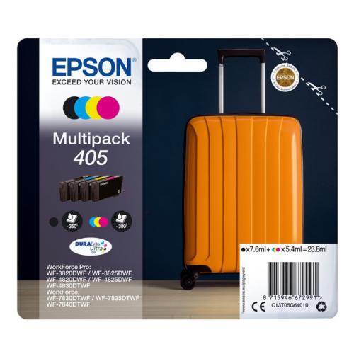 Epson Blækpatron sort / cyan / magenta / gul (C13T05G64010 / 405) (multipack)