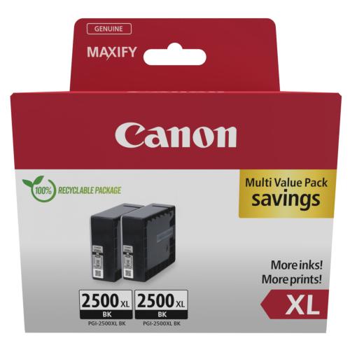 Canon Blækpatron sort (9254B011 / PGI2500XLBK) (Doppelpak)