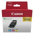 Canon Blækpatron cyan / magenta / gul (4541B009 / CLI526) (multipack)