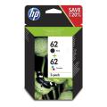 HP Blækpatron sort / farve (N9J71AE / 62) (Doppelpak, multipack)